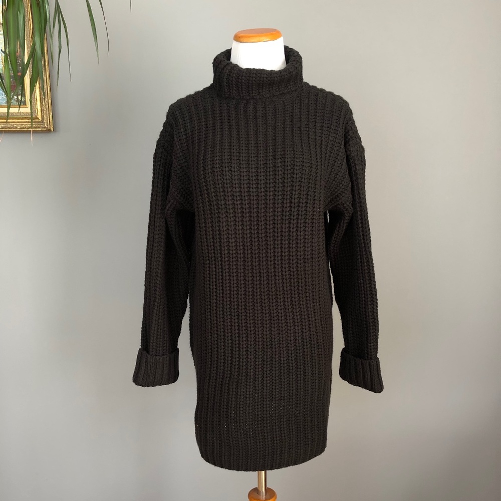 525 black sweater dress/tunic, size: S
